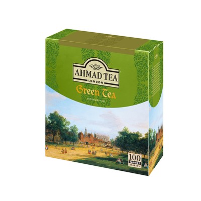 Чай Ахмад Зелёный 100 пакет