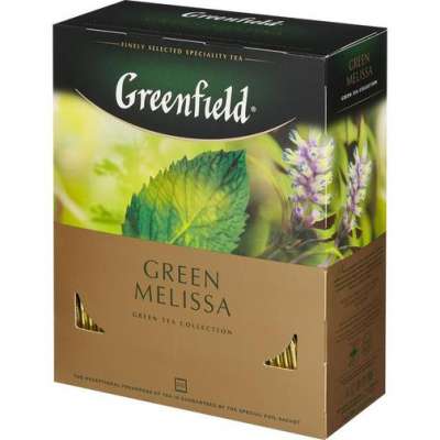 Чай Гринфилд Зелёный 100 пакет